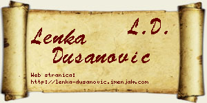 Lenka Dušanović vizit kartica